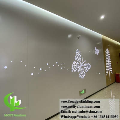 Poedergecoat, wit, van massief aluminium, 2 mm dik voor binnenwanddecoratie