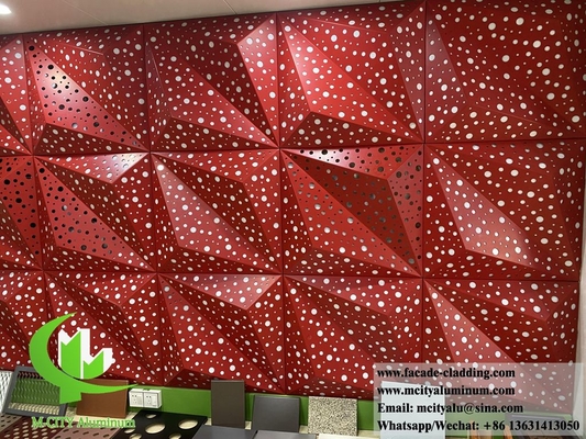 3D-metalen gevelontwerp van aluminiumplaat voor binnen- en buitenwandbekleding