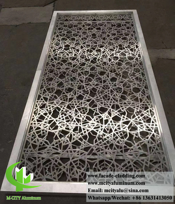 Metalen scherm aluminium scherm met lasersnijontwerp 10 mm 8 mm 6 mm