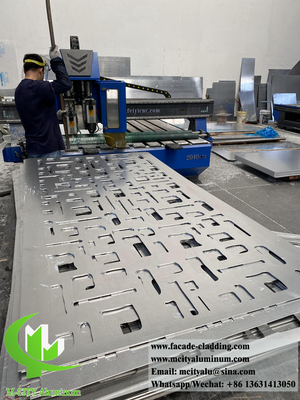 Buitenste metalen panelen aluminium gevels systeem cnc snijden decoratieve patronen op maat metaalplaat