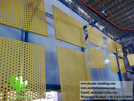 Metalen perforatieschermen, met aluminium geperforeerde panelen, voor gevelbekleding