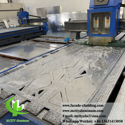Metalen scherm van houtontwerp decoratief aluminiumplaat voor hekrail decoratie anti roest