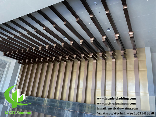 Poederbedekte witte kleur massief wandbekleding aluminium plafond interieur decoratie