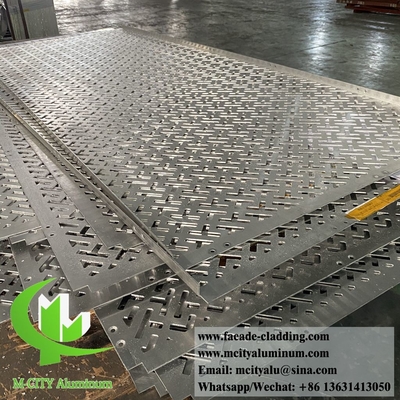 Metalen bekleding op maat van aluminium gevelsysteem met perforatie decoratieve patronen