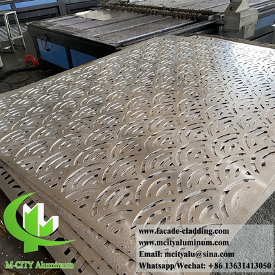 Geperforeerde metalen gevels aluminium wandbekleding decoratie 3 mm PVDF PPG coating
