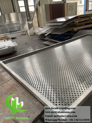 Geperforeerde metalen gevels aluminium wandbekleding decoratie 3 mm PVDF PPG coating