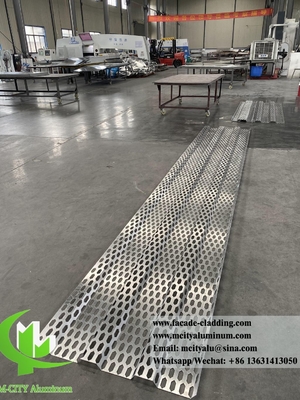 Perforated Metal Cladding Aluminium Shading Panel Met Frame PVDF Coating