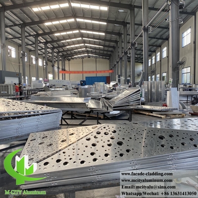 Buitenste metalen panelen aluminium gevels systeem cnc snijden decoratieve patronen op maat metaalplaat