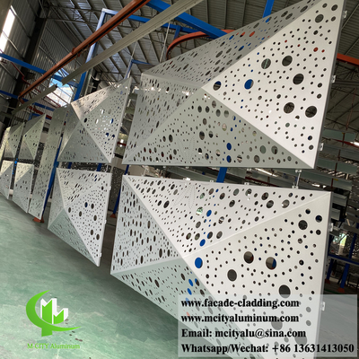 Solid aluminium bekleding 3D metalen gevelsysteem voor de buitenkant van de muur