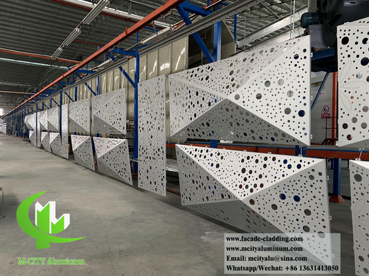 Solid aluminium bekleding 3D metalen gevelsysteem voor de buitenkant van de muur