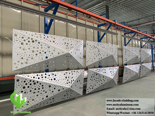 Solid aluminium bekleding 3D metalen gevelsysteem voor de buitenkant van de muur