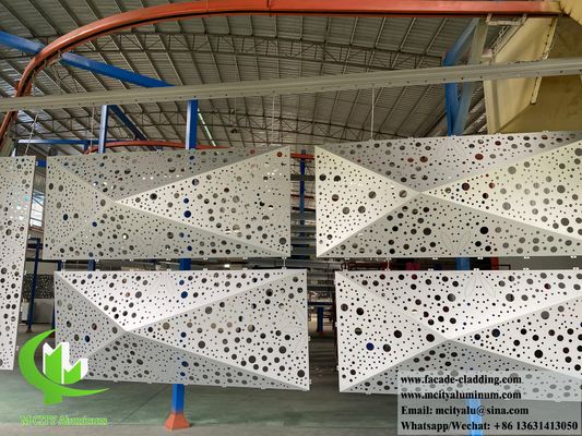 3D-vorm aluminium gevels metalen wandbekleding voor gebouw gevels
