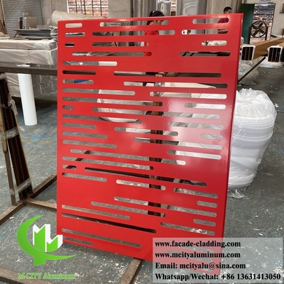 Holle cnc gegraveerde metalen bekledingspaneel aluminium gevels voor gebouwwanddecoratie