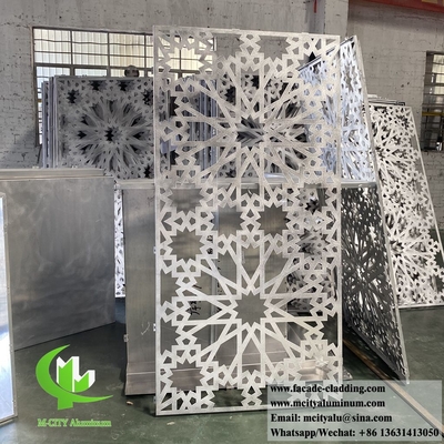 Islam design metalen gevel aluminium wandbekleding met geperforeerde patronen poeder gecoat
