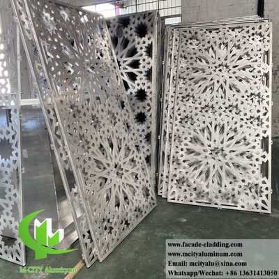 Islam design metalen gevel aluminium wandbekleding met geperforeerde patronen poeder gecoat