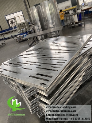 Holle cnc gegraveerde metalen bekledingspaneel aluminium gevels voor gebouwwanddecoratie