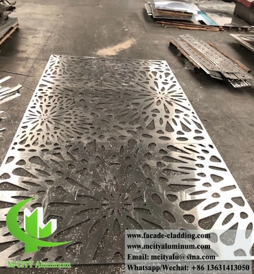 Geperforeerde metalen panelen aluminiumplaat voor gevel met houtkorrelkleur