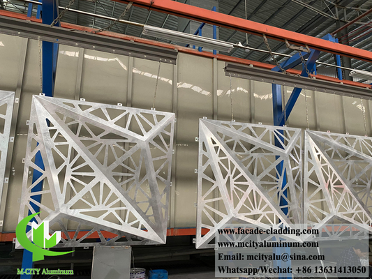 Op maat gemaakte metalen bekledingspaneel aluminium plaat perforatie patronen PVDF verf