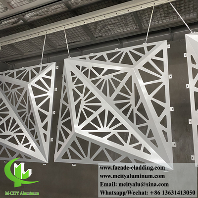 Op maat gemaakte metalen bekledingspaneel aluminium plaat perforatie patronen PVDF verf