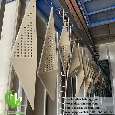 Op maat gemaakte metalen bekledingspaneel aluminium plaat perforatie patronen PVDF verf