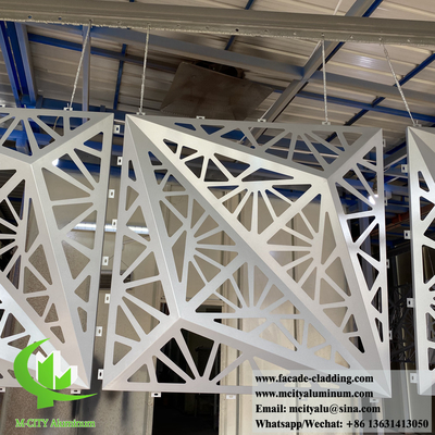 3D-vorm metalen bekleding panelen aluminium scherm PVDF schilderen 1220x1220mm maat aangepast