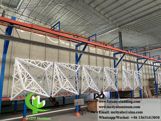 3D-vorm metalen bekleding panelen aluminium scherm PVDF schilderen 1220x1220mm maat aangepast