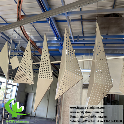 3D bekleding gevelsysteem aluminium metaal materiaal anti roest poeder bekleed met een dikte van 3 mm