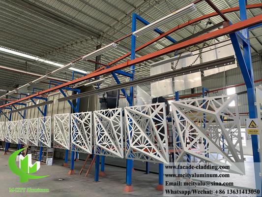 Solid aluminium paneel 3D metaal bekleding ontwerp brandwerend anti roest PVDF splinter kleur 3 mm dikte