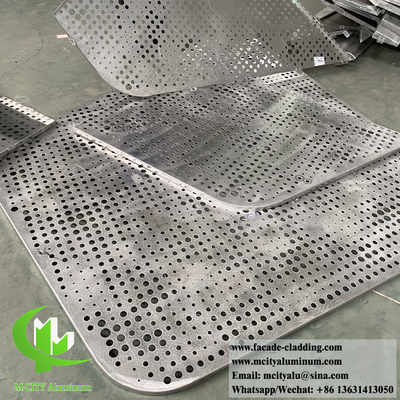 Perforeren van goudkleurig metaalplaat gevelsysteem aluminiumlegering 3 mm dikte PVDF verf