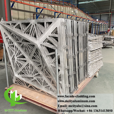 3D bekleding gevelsysteem aluminium metaal materiaal anti roest poeder bekleed met een dikte van 3 mm