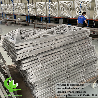 3D bekleding gevelsysteem aluminium metaal materiaal anti roest poeder bekleed met een dikte van 3 mm