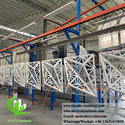 Solid aluminium paneel 3D metaal bekleding ontwerp brandwerend anti roest PVDF splinter kleur 3 mm dikte