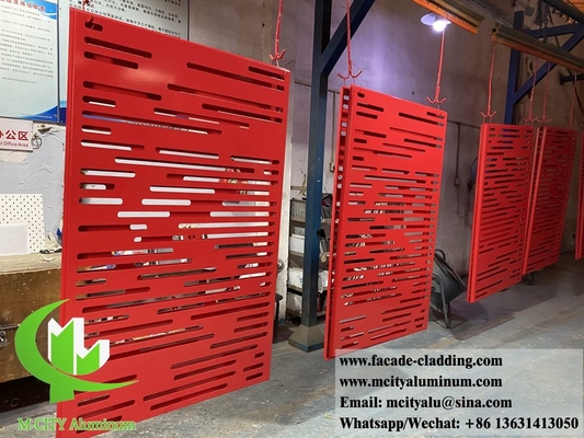 Perforated metal panel aluminium sheet 3 mm dikke poeder bekleed met LED licht