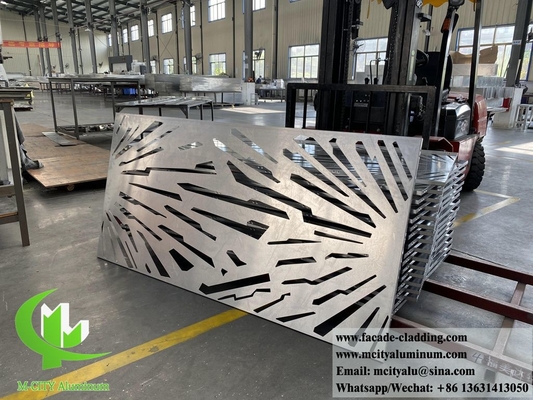 Metalen schermpanelen met lasergesneden aluminiumplaat, poederlaag, decoratief materiaal voor de bekleding van de gevel van gebouwen