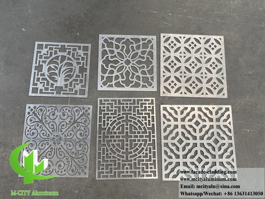 Laser gesneden hol ontwerp metalen panelen aluminium scherm privacy scherm poeder gecoat