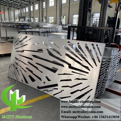 Geperforeerd aluminium wandpaneel met metalen gevelbekleding blauwe kleur PVDF hol patroon met LED-licht