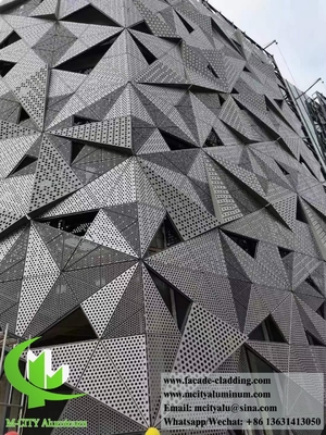 3D-metaal bekleding massieve aluminium panelen duurzame kleur afwerking buitenversiering