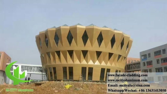 Laser gesneden metalen scherm Aluminiumplaat 3 mm PVDF Metalen wandbekleding Voor gebouw decoratie