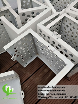 Tree Leaf design metalen gevel bekleding aluminium plaat met patronen 3mm dikte poeder gecoat