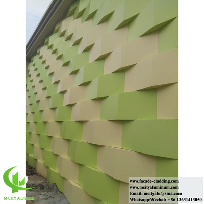 Solid aluminium panelen voor gevel, bekleding decoratie poeder gecoat verschillende kleuren poeder gecoat 4 mm