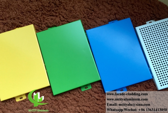 Solid aluminium panelen voor gevel, bekleding decoratie poeder gecoat verschillende kleuren poeder gecoat 4 mm