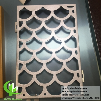 Moderne design metalen gevel bekleding aluminium plaat met patronen dikte 4 mm