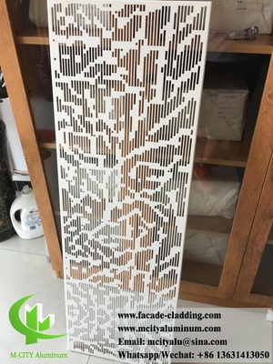 Tree Leaf design metalen gevel bekleding aluminium plaat met patronen 3mm dikte poeder gecoat