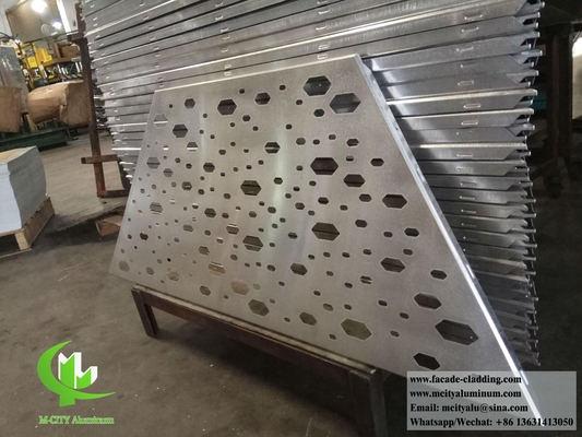 Moderne design metalen gevel bekleding aluminium plaat met patronen dikte 4 mm