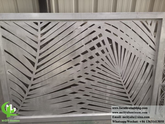 Metalen metalen met lasergesneden scherm, aluminium panelen met patronen, met een PVDF-poedercoating met kleuren