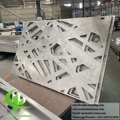 Metalen metalen met lasergesneden scherm, aluminium panelen met patronen, met een PVDF-poedercoating met kleuren