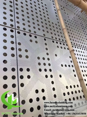 Perforerende aluminium bekleding metalen gevel ronde gaten splinter kleur 3 mm PVDF poeder gecoat
