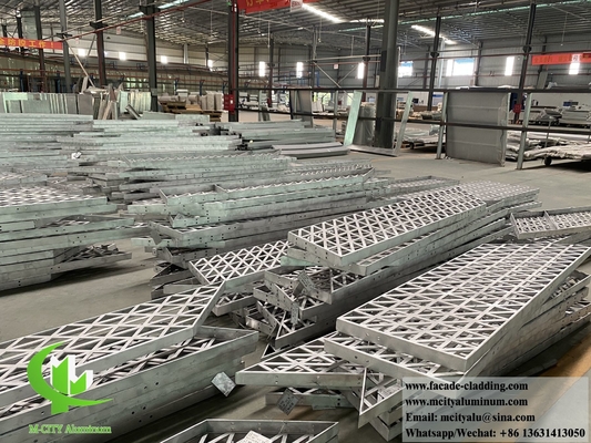 Laser gesneden metalen scherm Aluminiumplaat 3 mm PVDF Metalen wandbekleding Voor gebouw decoratie