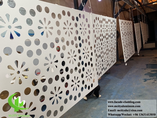 Laser gesneden metalen scherm aluminium geperforeerd gevelpaneel voor wandbekleding