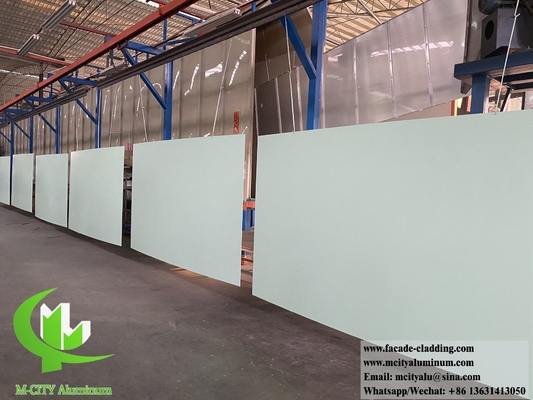 Vaste aluminium wandbekleding Grijze kleur PVDF 20 jaar garantie 3 mm dikte voor gebouw gevel